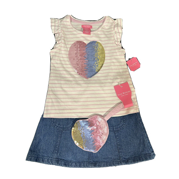 Toddler Clothes Set 3-4 year old Isaac Mizrahi Skirt and Blouse Brand New - Picture 1 of 4